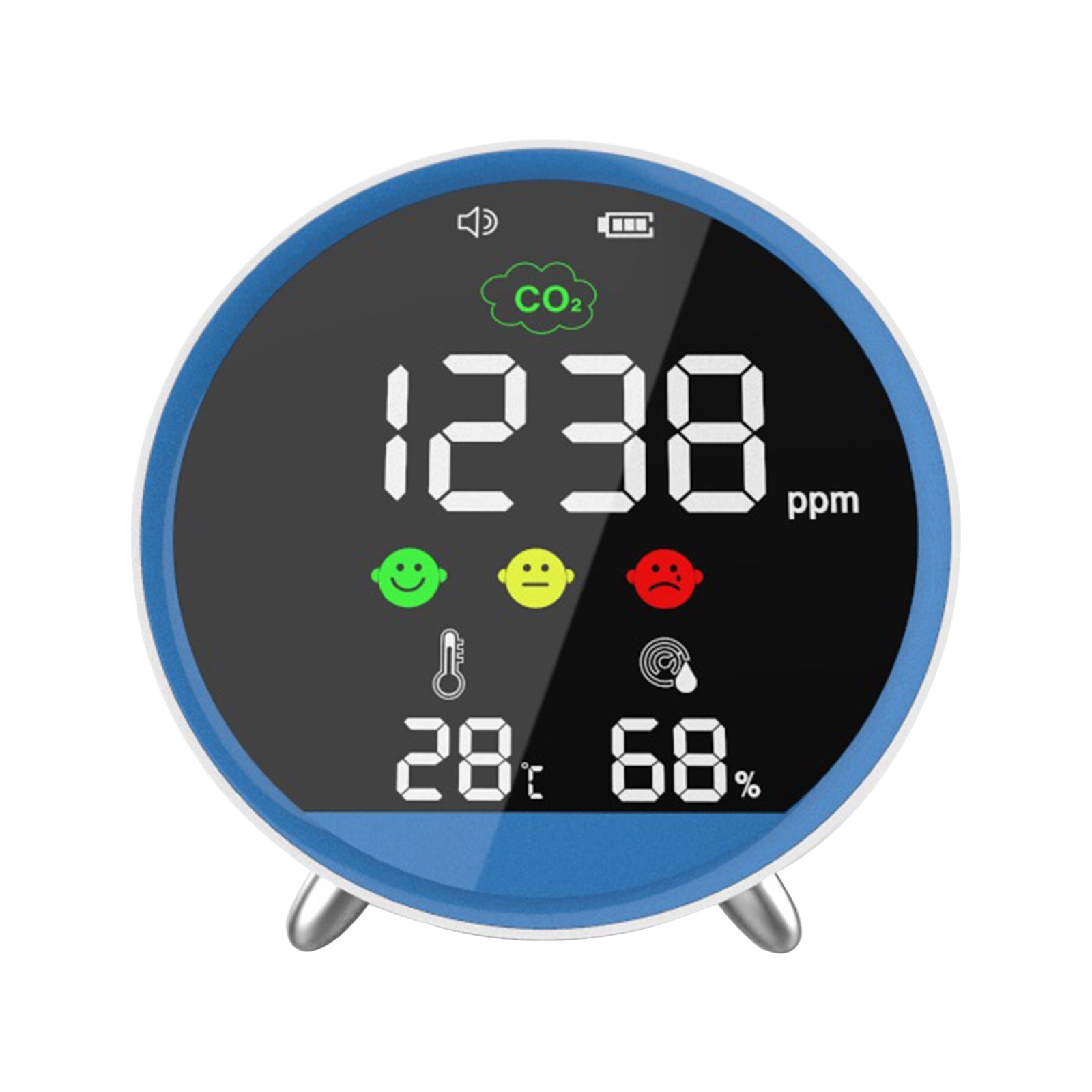 CO2 Humidity Temperature Meter With Builts In Rechargeable For Continuous 24 Hour Monitoring In Homes Or