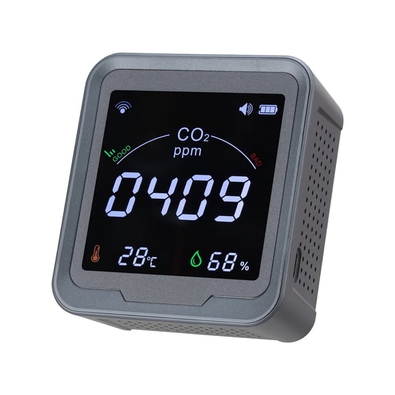 CO2 Monitor with Temperature Humidity Display NDIR Sensor for Indoor Outdoor Use