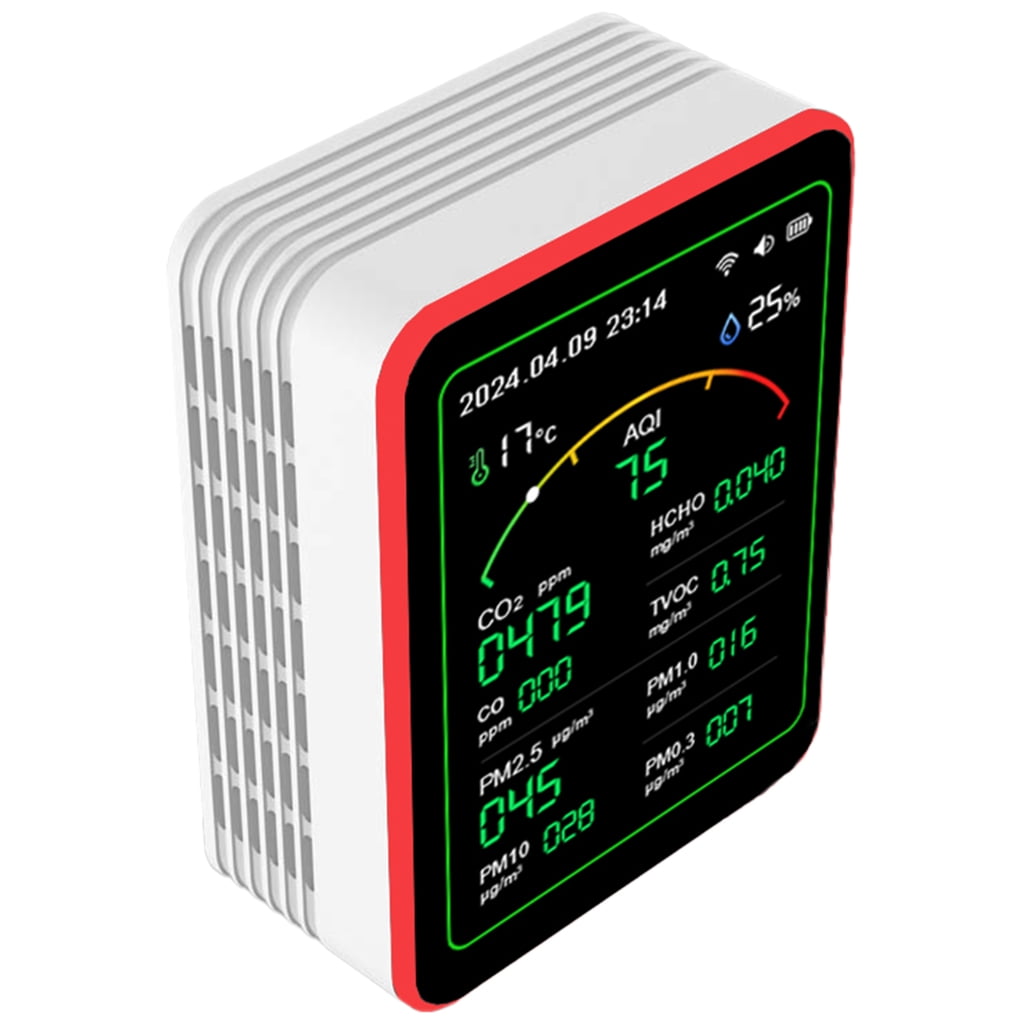 CO2 PM2.5 Formaldehyde TVOC Temperature Humidity Testing Meter Air Qualities Detector Air Qualities Pollution Meter