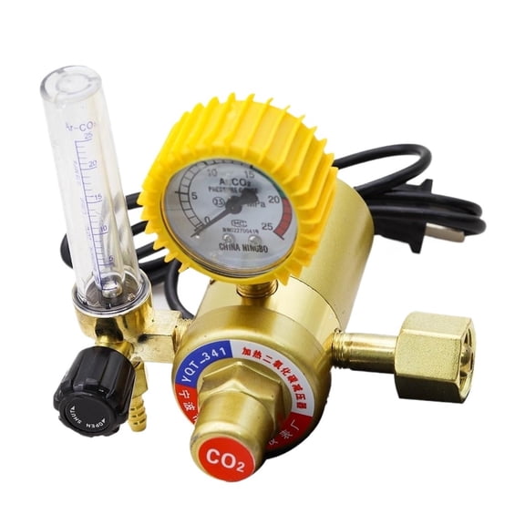 CO2 Pressure Regulator Carbon Dioxide Pressure Reducer Heated Pressure Gauge Meter Flowmeter For MIG/TIG Welding