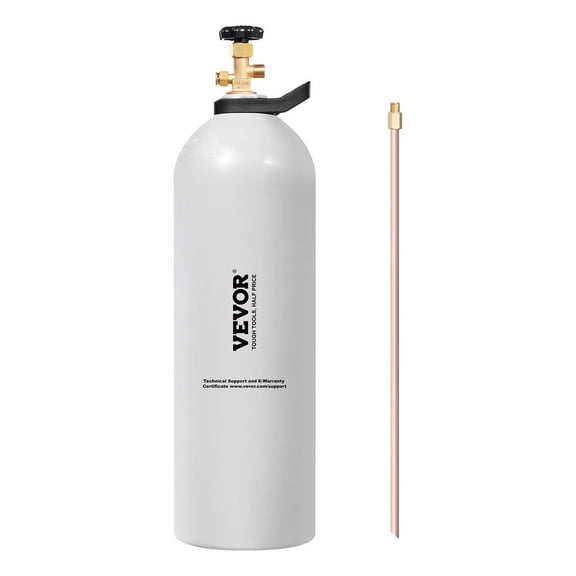 CO2 Tank, 20 lbs New Aluminum Alloy Cylinder, CO2 Air Tank with Light Spray Coating, CGA320 Valve, Handle & Purple Copper Siphon, DOT Approved Cylinder for Draft Beer Dispensing and Soda Maker