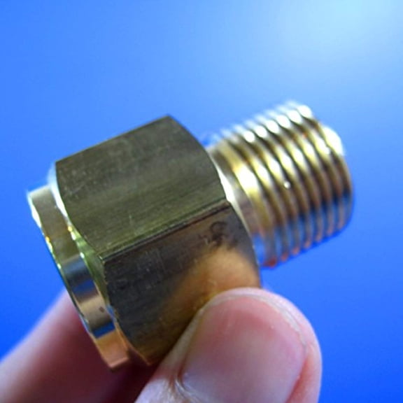 CO2 Tank 22mm to 21mm Adapter Converter - for standard cylinder hasn't pin connect to co2 Regulator