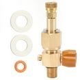 CO2 Tank Refill Valve 5/8?18unf Brass CO2 Cylinder High Pressure Female Adapter Connector Gold