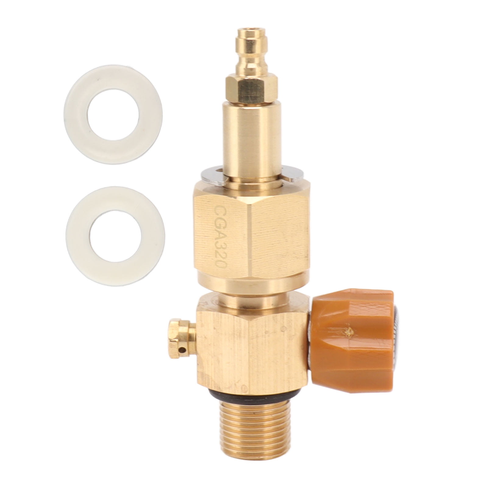 CO2 Tank Refill Valve Brass Anti Corrosion M18 X 1.5 Golden Male High