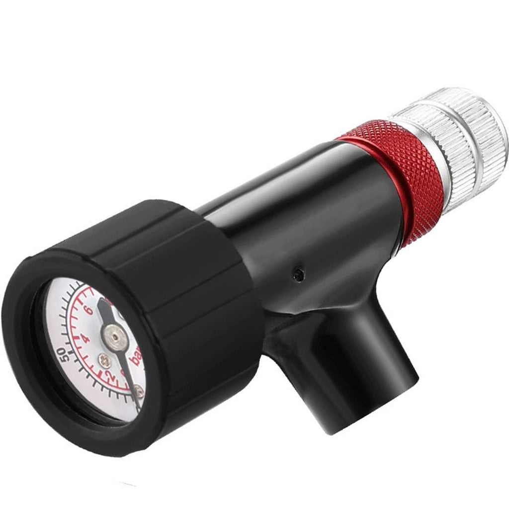 CO2 Tyre Filler Air Pumps with Pressure Gauge Road Bike Tire Inflator ...
