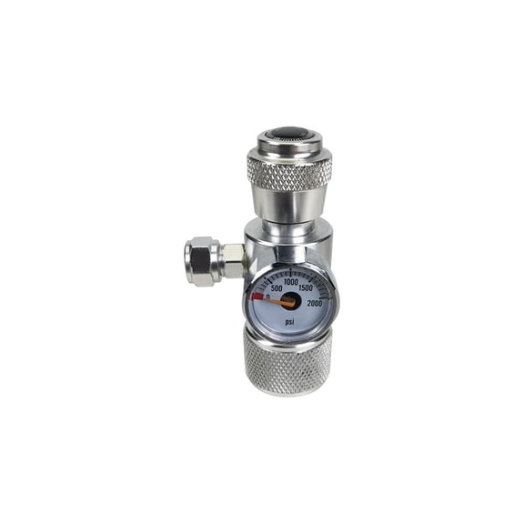 CO2 flow Regulator Needle Valve with Mini Gauge 0-2000PSI Gas flow Rate Control W21.8 Thread ,High Accuracy