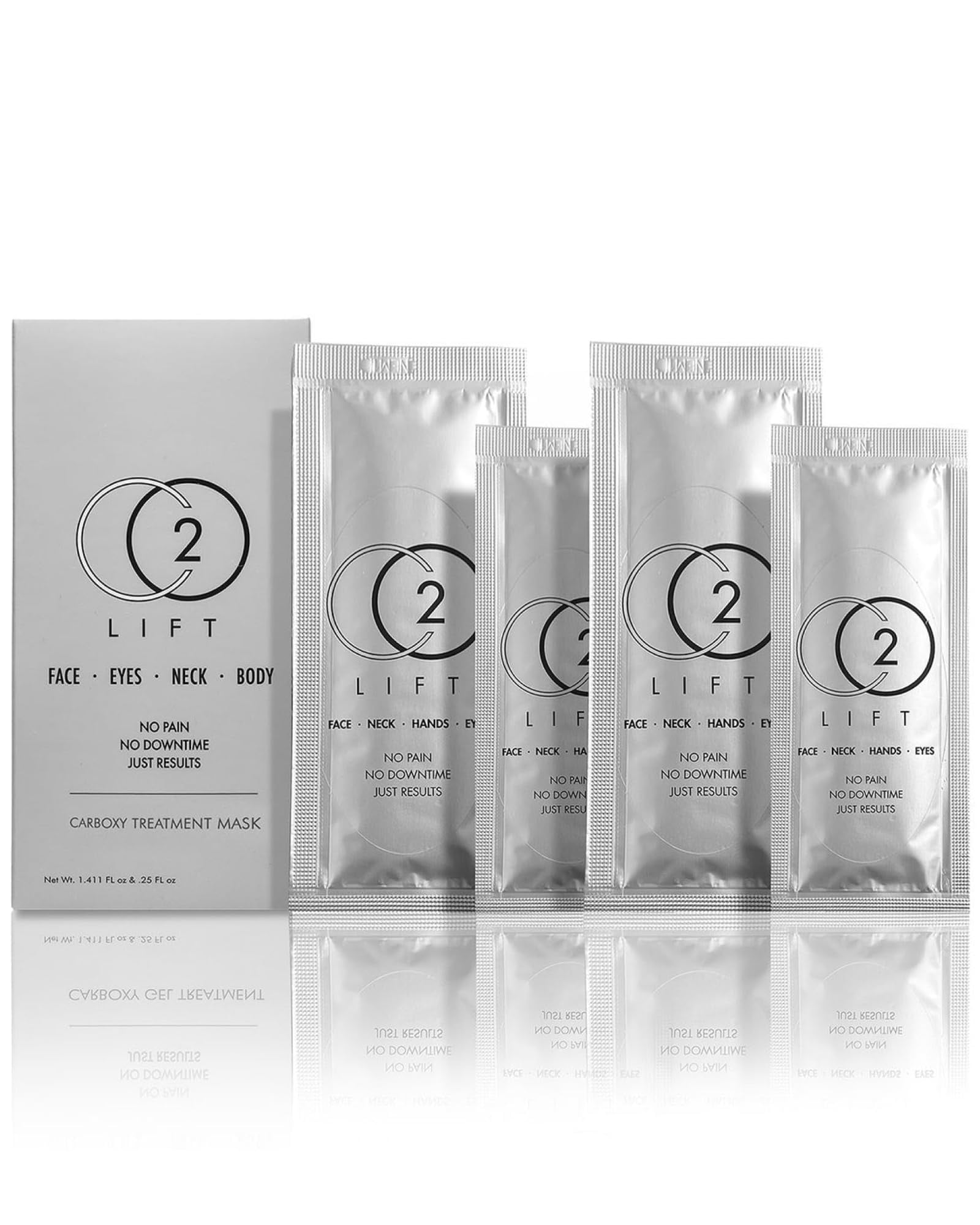 CO2Lift Carboxy Gel Treatment Double Set Pack for Puffy Eyes, Dark