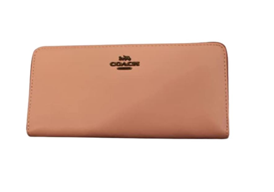 COACH 73738-V5CRR Smooth Leather Slim Accordion Zip Carnation Wallet One  Size 