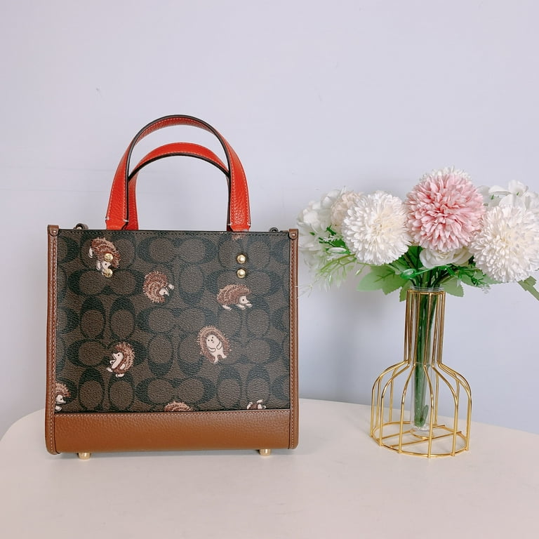 Designer COACH CC769 Dempsey Tote 22, Hedgehog Print Signature