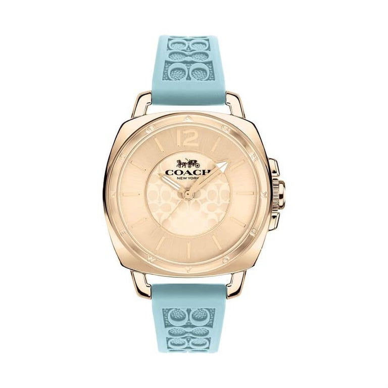 Coach 14503979 Carnation Gold Dial Teal Silicone Strap  display picture 1