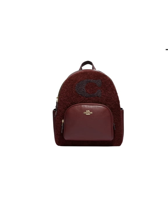 Court Backpack In Signature Canvas (IM/Black Cherry)
