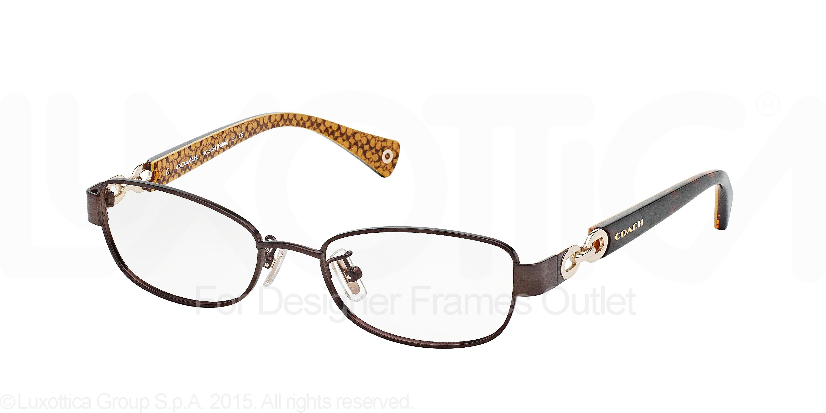 COACH Eyeglasses HC 5054 9187 Satin Brown Tortoise Gold 49MM  display picture 2