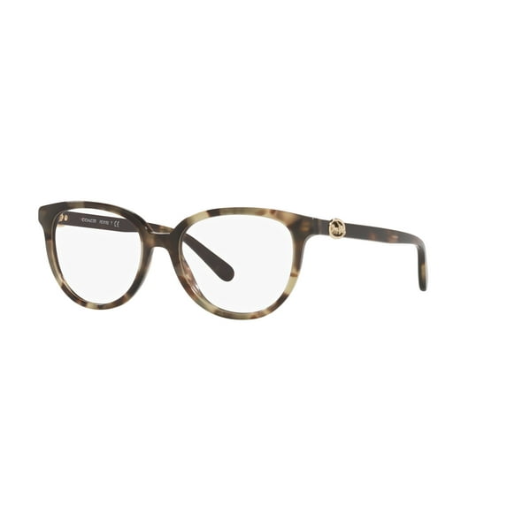 COACH HC6182 5592 Milky Moss Green Tortois Demo Lens 52 mm Women's Eyeglasses