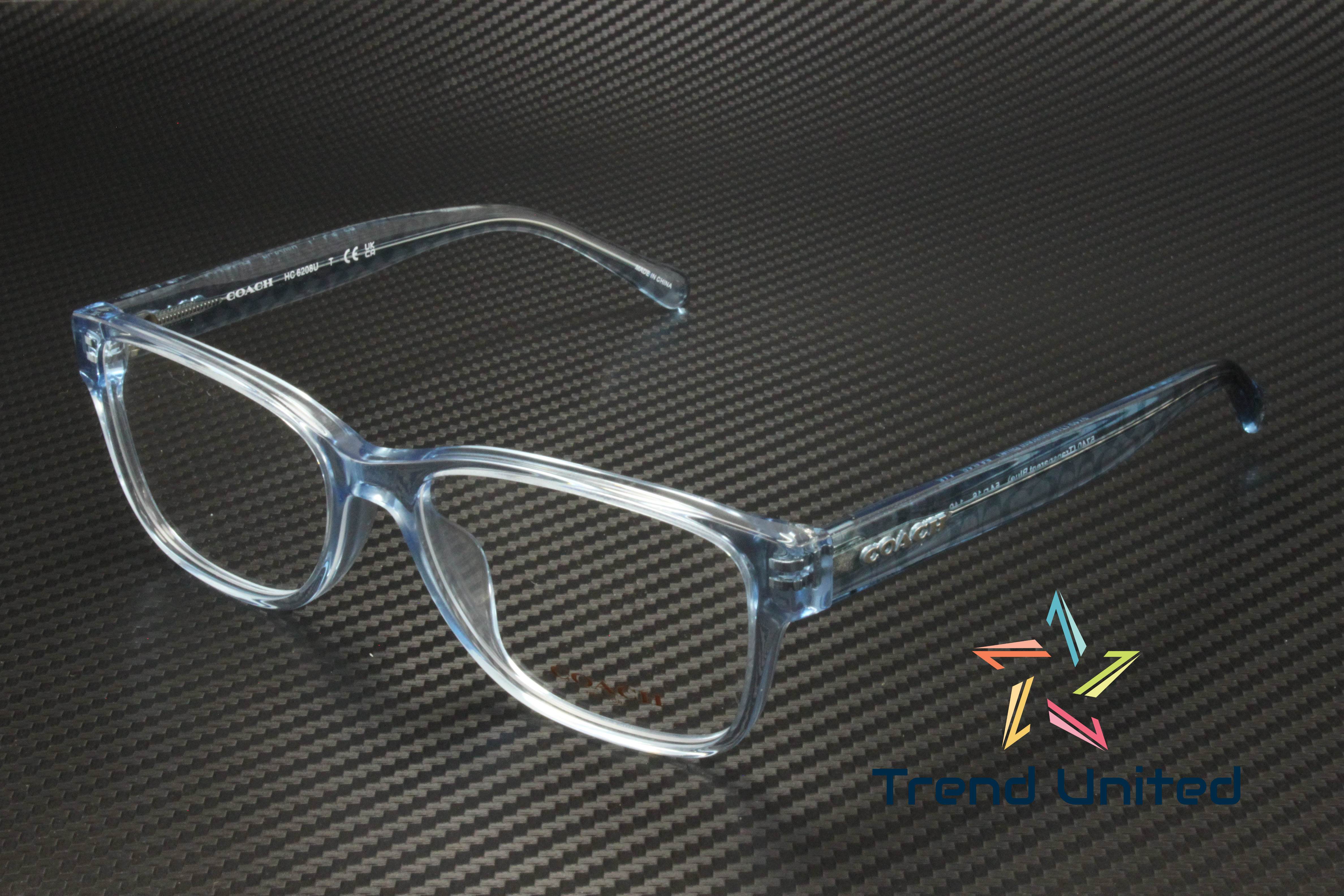 COACH Women\'s Blue Translucent Eyeglasses Eyeglasses Coach HC 6202 U 5714 Transparent Blue - Walmart.com main image 3