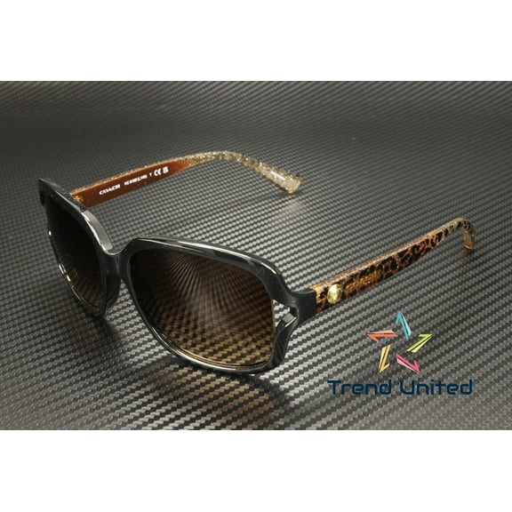 COACH HC8169 535313 Black Wild Beast Brown Gradient 57 mm Women's Sunglasses