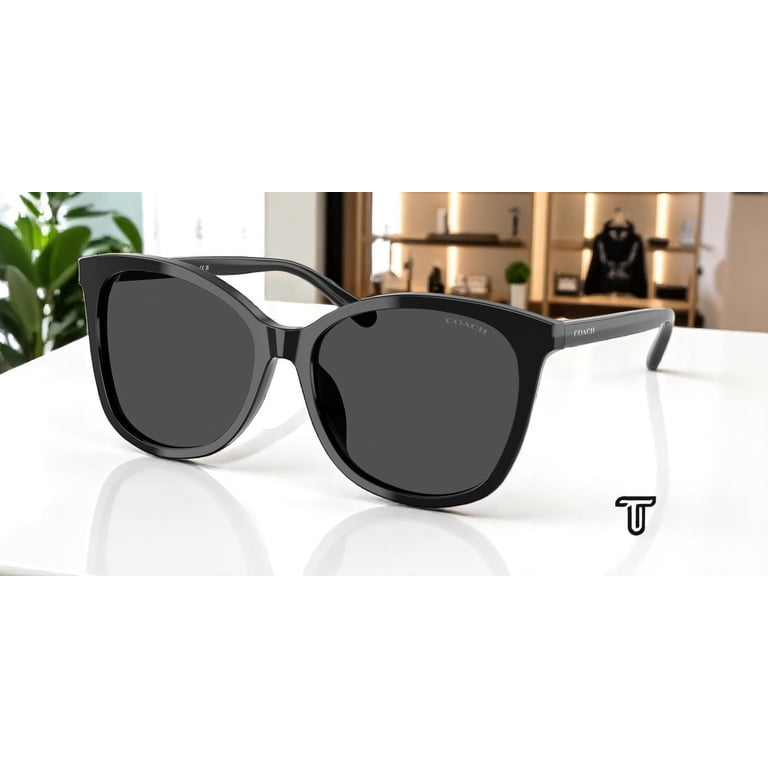 COACH Black 57mm Sunglasses COACH 57mm Flat Top Square Sunglasses | Nordstrom main image 3
