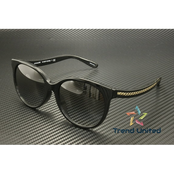 COACH HC8321F 50028G C6182 Black Light Grey Gradient 57 mm Women's Sunglasses