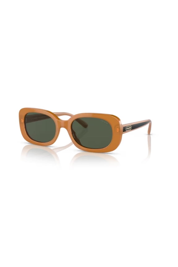 HC8358F 571282 Milky Amber Green Solid 56 mm Women's Sunglasses