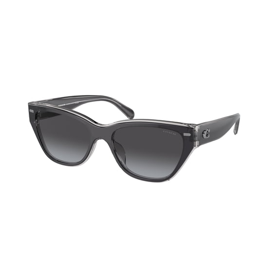 COACH HC8370U 57458G Ch570 Black Trans Grey Grey Grad 54 mm Women's Sunglasses