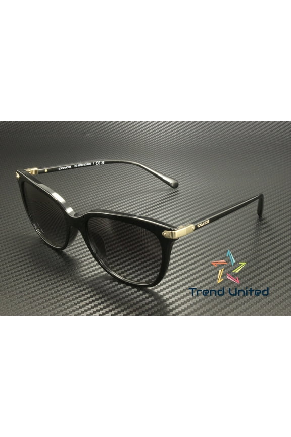 HC 8378U Plastic Womens Cat-Eye Sunglasses Black 57mm Adult