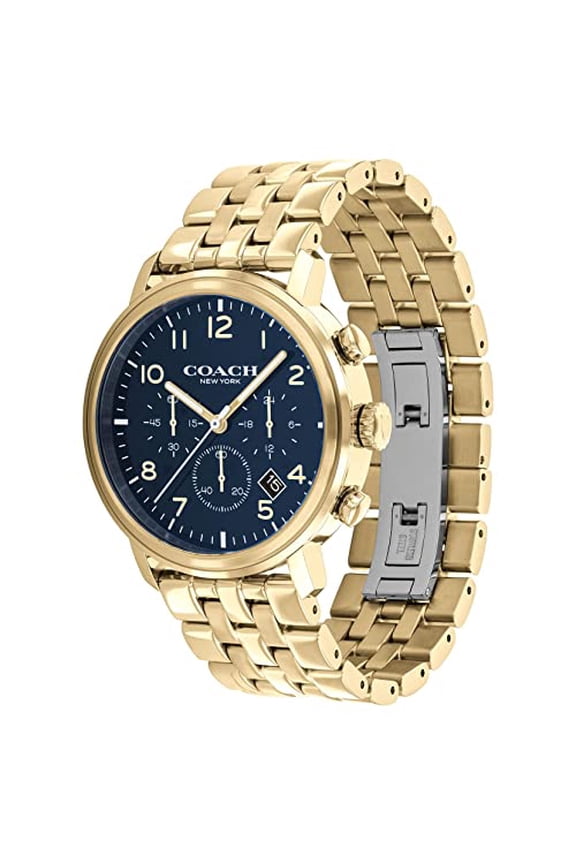 Harrison Men's Watch, 42mm Gold , navy dial 14602574