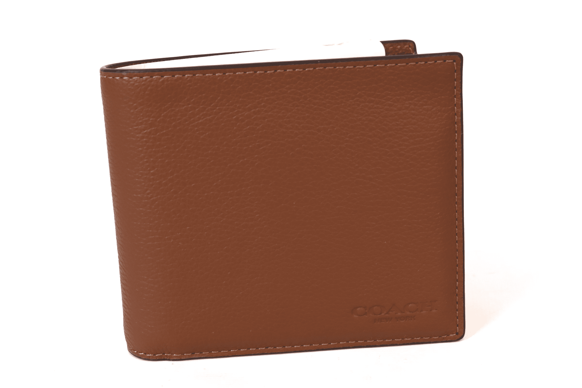 COACH Men's 3-In-1 Wallet (Sport Calf Leather, Dark Saddle