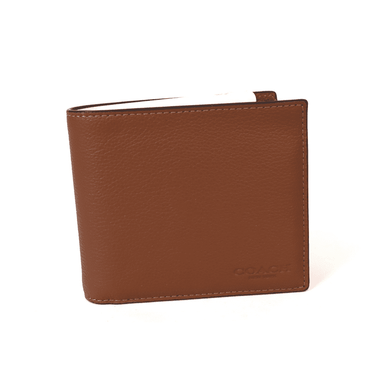 COACH Men's 3-In-1 Wallet (Sport Calf Leather, Dark Saddle
