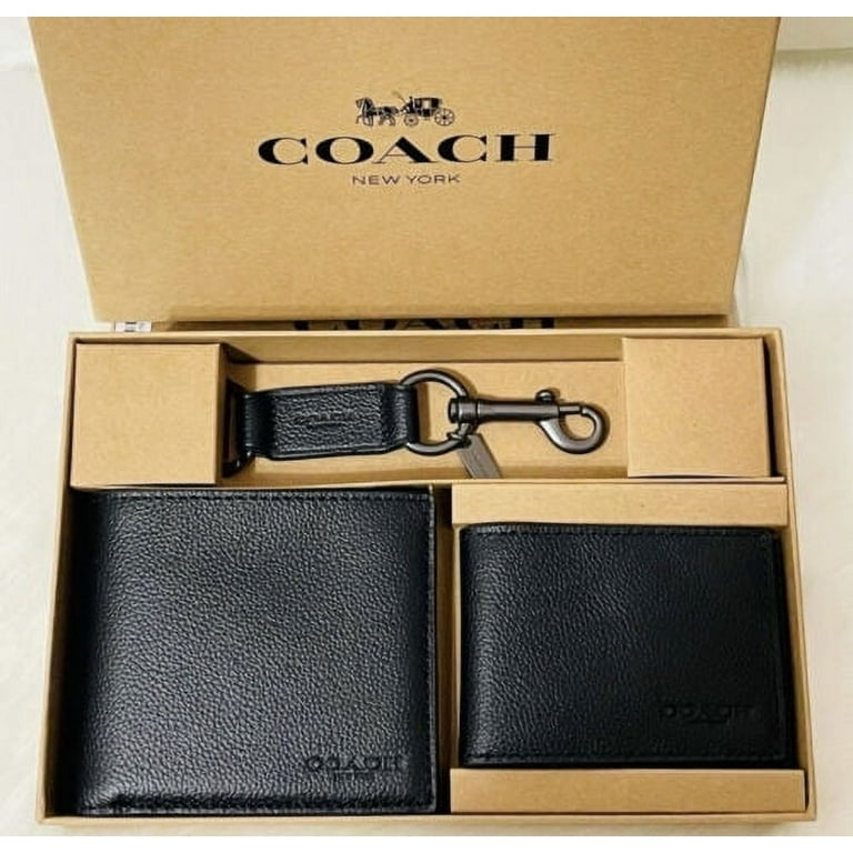Buy Coach Boxed Card Case & Belt Gift Set, Black Color Men