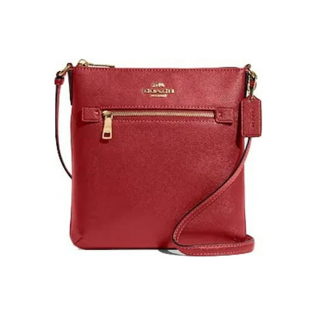 Coach Women's Mini Rowan Top Zip File Crossbody Bag in Crossgrain