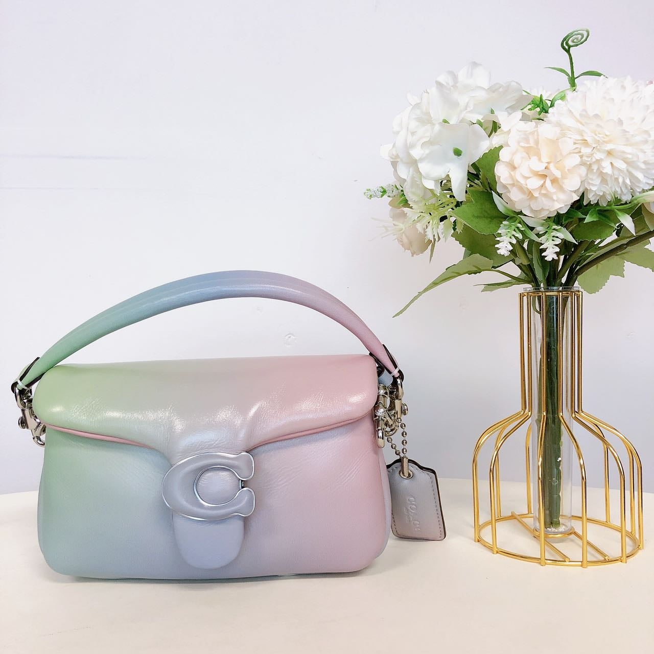 COACH Ombre Pillow Tabby Shoulder Bag 18 Pale Pistachio/Multi One Size