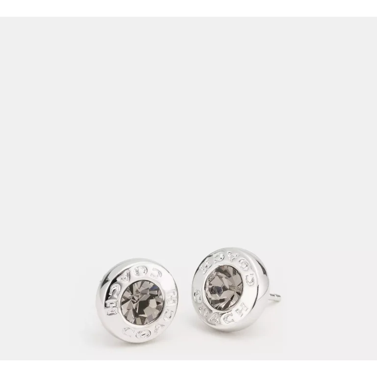 COACH Open Circle Stone Strand Earrings In Grey - Walmart.com