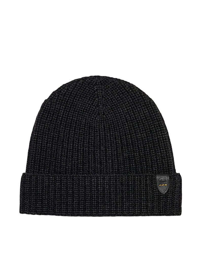 COACH Rib Knit Merino Wool Hat Charcoal - Walmart.com display picture 3