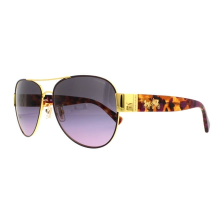 COACH Sunglasses HC7059 924890 Gold Purple/Purple Confetti 58MM