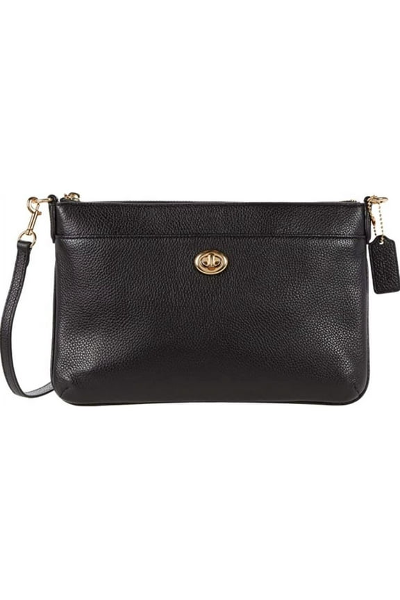 Womens C3376-GDBLK Polished Pebble Polly Crossbody Gd/Black One Size