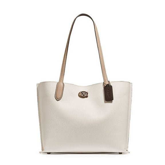 COACH Womens Color-Block Leather Willow Tote Chalk Multi C0691-B4CAH One Size