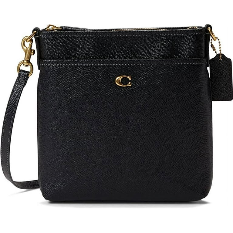 Coach Floral Printed Leather Kitt, Black Multi, One Size: Handbags