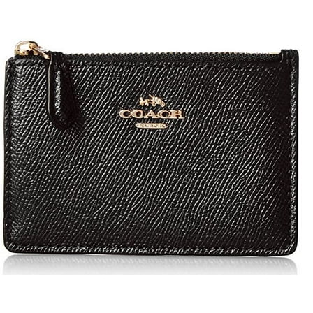 COACH Womens Crossgrain Mini ID Skinny Li/Black
