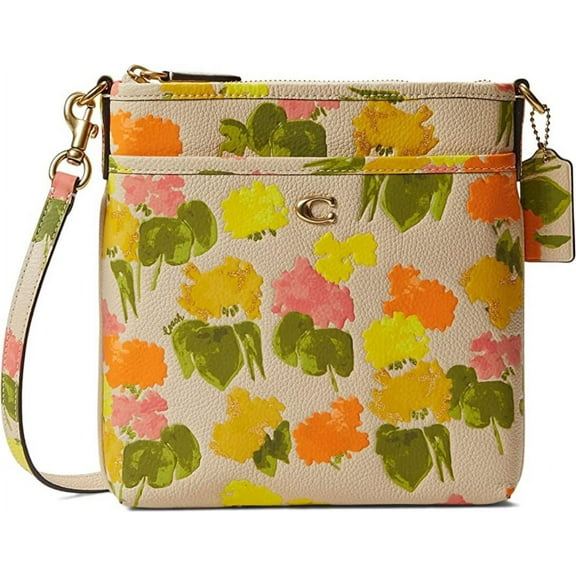 COACH Womens Floral Printed Leather Kitt Multi CC556-B4L38 One Size