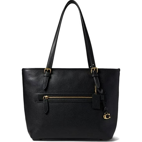 COACH Womens Polished Pebble Leather Taylor Tote Black CC395-B4/BK One Size