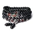 thumbnail image 1 of COAI 108 Mala Beads Black Onyx Red Tiger Eye Wrap Stone Bracelet Necklace, 1 of 4
