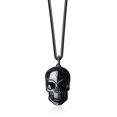 thumbnail image 1 of COAI Black Obsidian Stone Pendant Necklace Skull Jewelry, 1 of 5