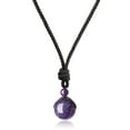 thumbnail image 1 of COAI Healing Stones Amethyst Round Bead Pendant Necklace, 1 of 5