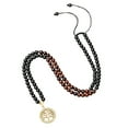 thumbnail image 1 of COAI Life Tree Obsidian Red Tiger Eye Stone Beaded 108 Mala Yoga Necklace, 1 of 6