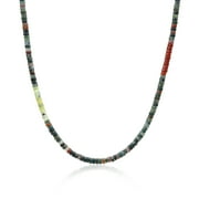COAI JEWELRY COAI Mens Heishi Genuine Indian Agate Stone Beaded Necklace