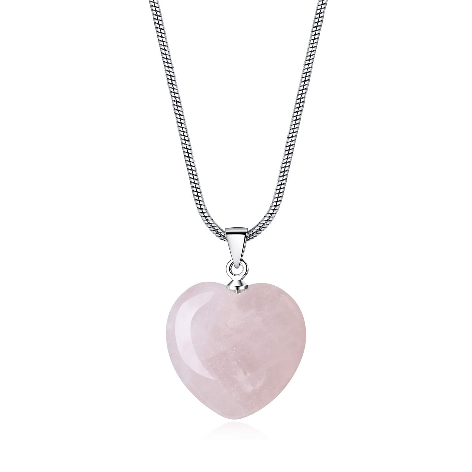 Rose quartz heart sales necklace