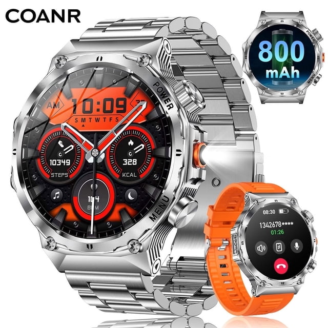 COANR Active 3 Men's Military Smartwatch, 1.7