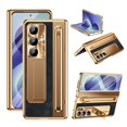 thumbnail image 1 of COAROVER PU Leather Hard PC Hybrid Case for Samsung Galaxy Z Fold8 with Stylus Pen Holder Built-in Screen Protector & Kickstand,Hinge Protection Cover,A, 1 of 8