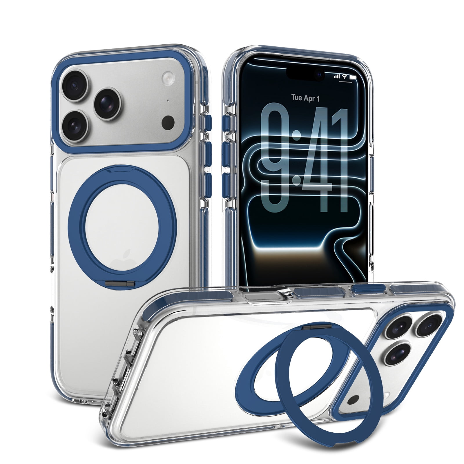 COAROVER for iPhone 17 Pro Max Magnetic Case with 360 Rotating Ring ...