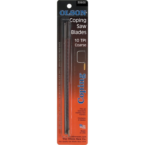Olson Coping Saw Blade - 18 TPI, Coarse - 4 Pack