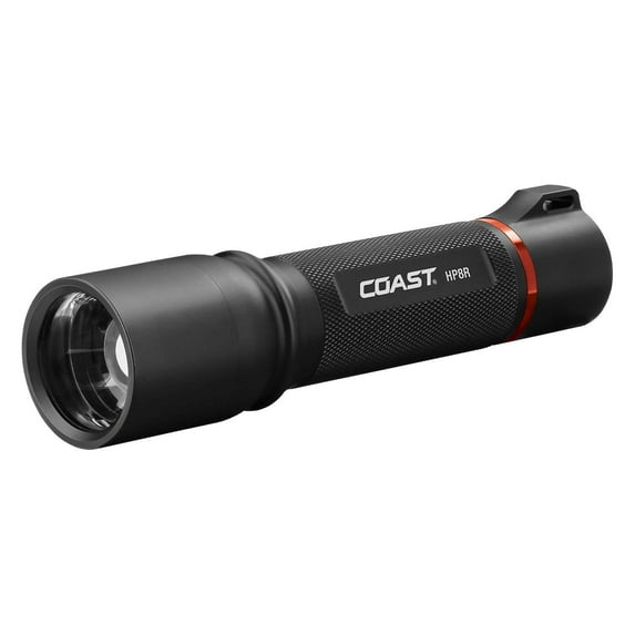 COAST HP8R 760 Lumen Rechargeable Pure Beam Focusing LED Flashlight with Slide Focus and Flex Charge Dual Power